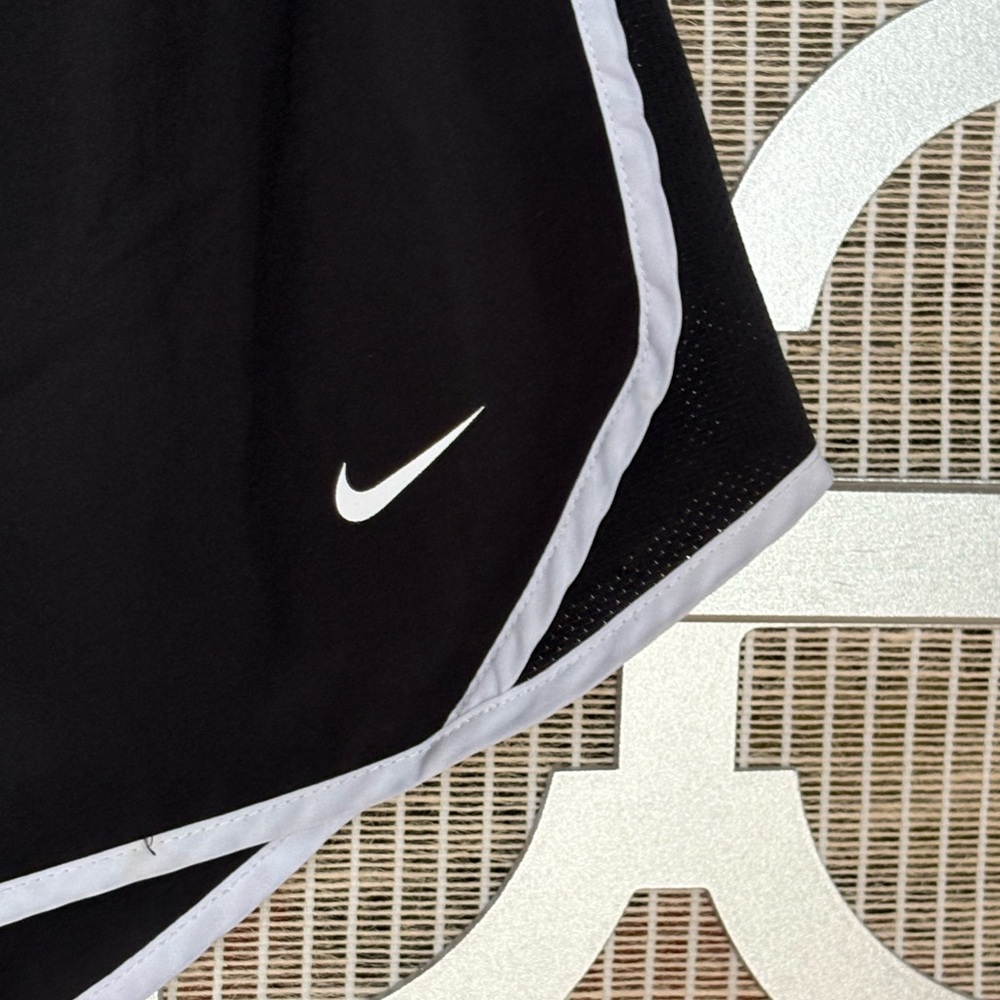 Nike Black Athletic Shorts with White Trim - Picture 2 of 7
